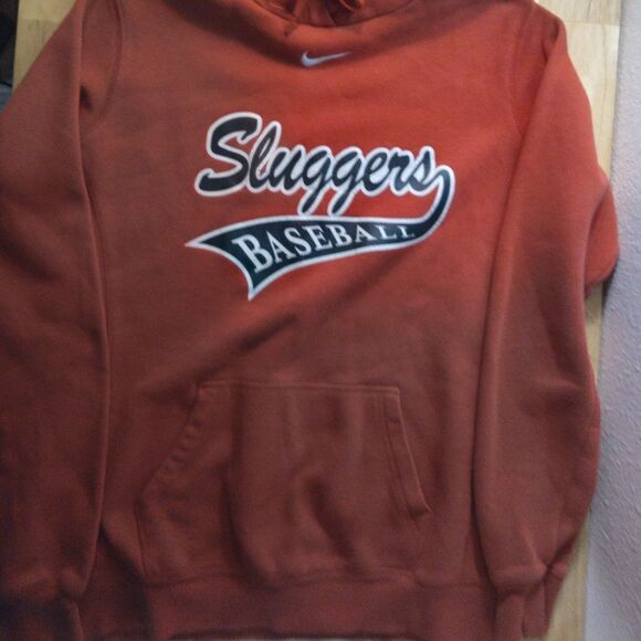 Vintage Nike Center Swoosh Baseball Sluggers Hoodie Sweatshirt - Picture 3 of 9